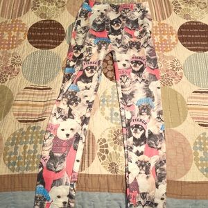 Girls size XL cat and dog leggings
